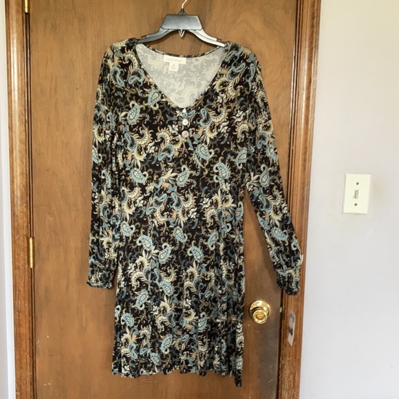 Relisted Skyes the Limit floral print smock detail dress soft w stretch boho 3X - Picture 15 of 17